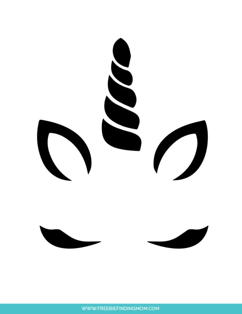 Pumpkin Unicorn Stencil For Carving (Free Printable) intended for Printable Unicorn Pumpkin Stencil