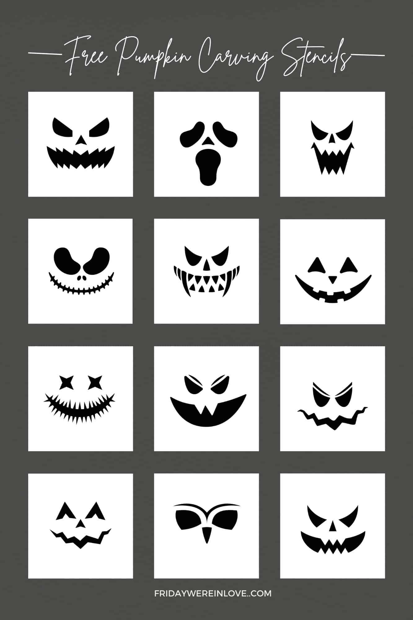 Scary Pumpkin Stencils: Free Printable! - Friday We&amp;#039;Re In Love with Scary Pumpkin Template Printable Free
