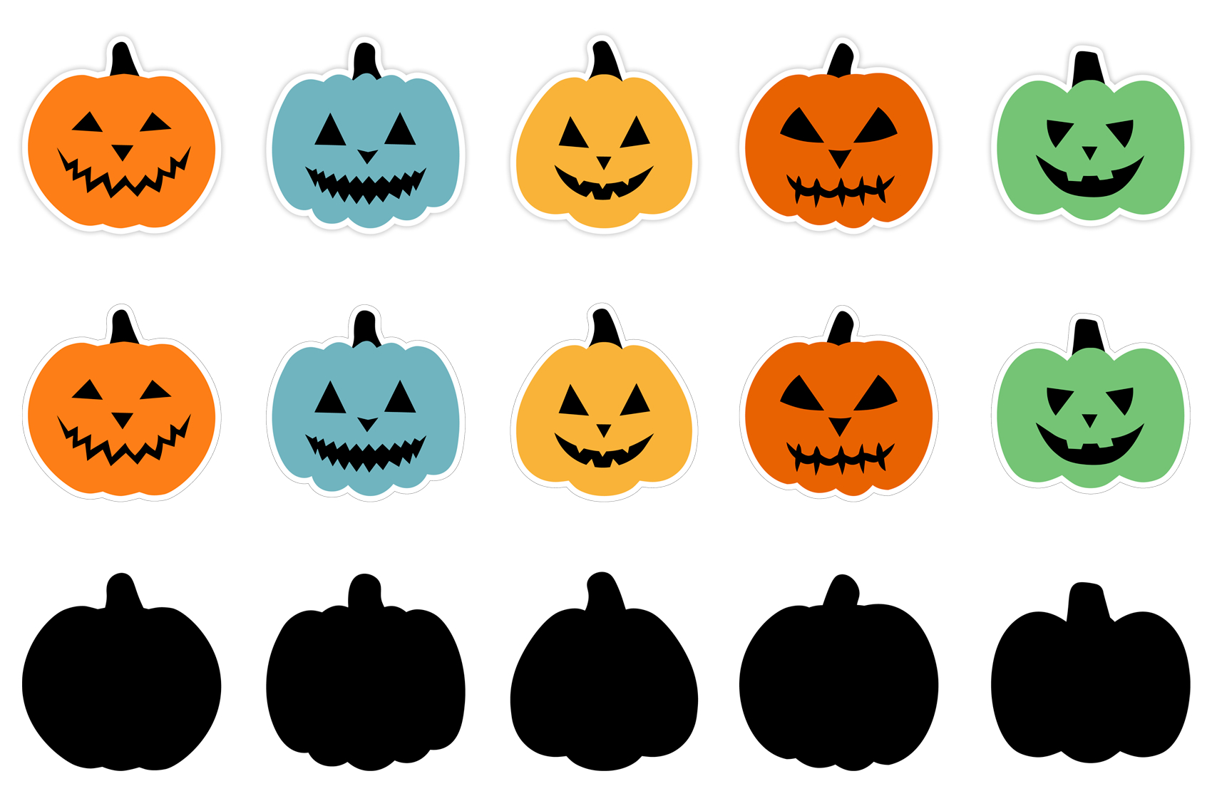 Scary Pumpkin Stickers. Halloween Pumpkin Stickers Printable regarding Halloween Pumpkin Printables Free