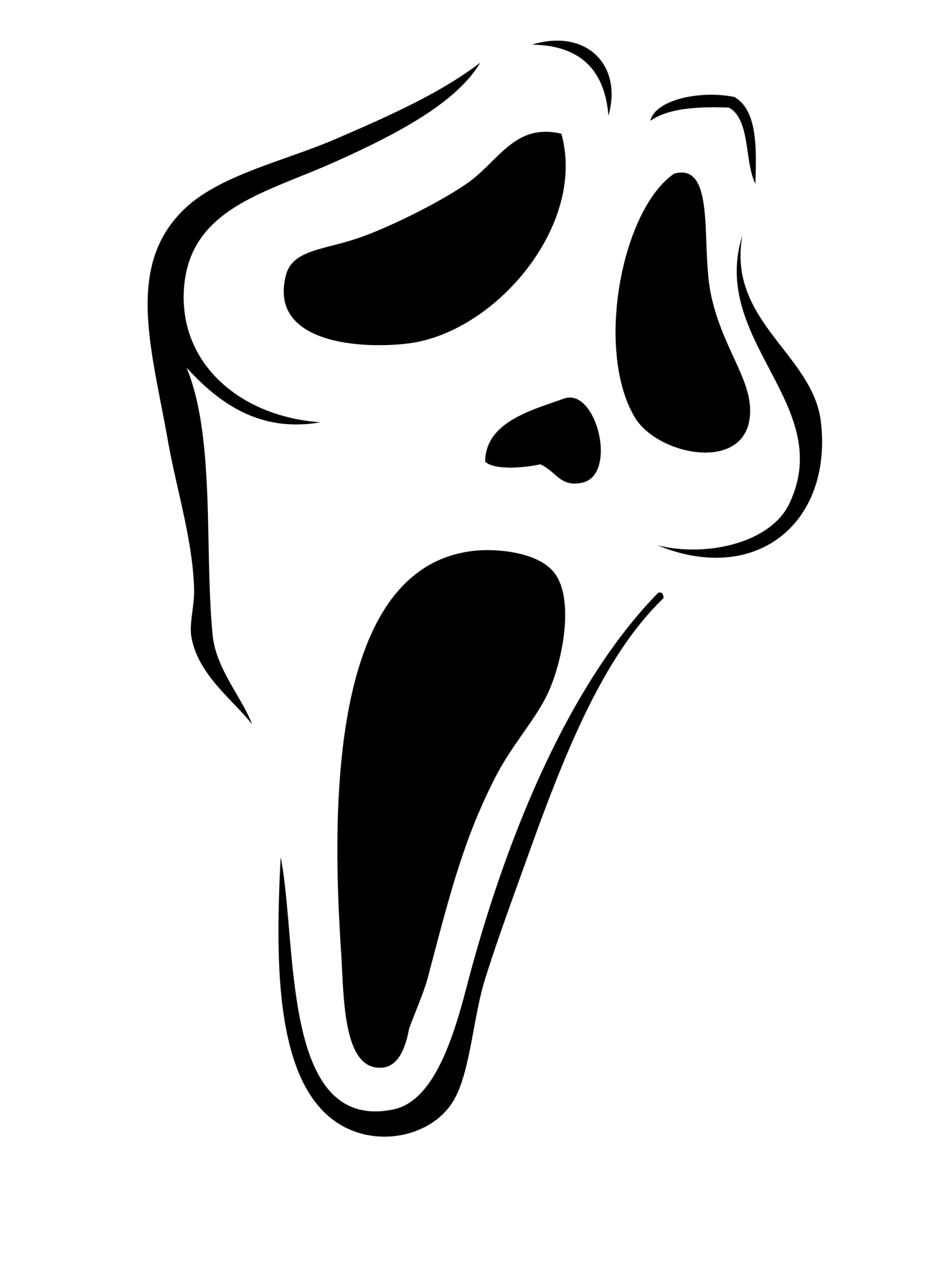 Scream: Ghostface (Free Pumpkin Stencil - Pumpkin Pattern inside Scream Pumpkin Stencil Printable