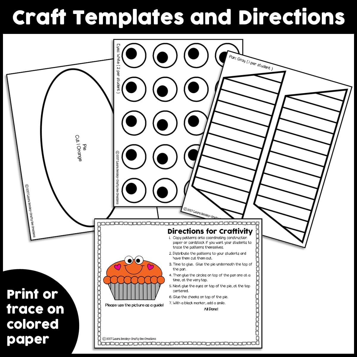 Shape Pumpkin Pie Craft Activity - Crafty Bee Creations with Printable Pumpkin Pie Template