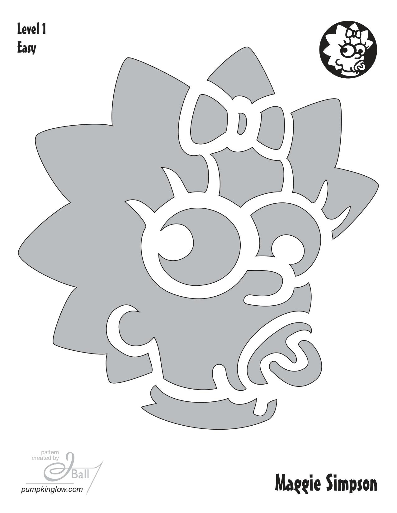 Simpsons: Maggie (Free Pumpkin Stencil - Pumpkin Pattern - Pumpkin throughout Printable Simpsons Pumpkin Stencils