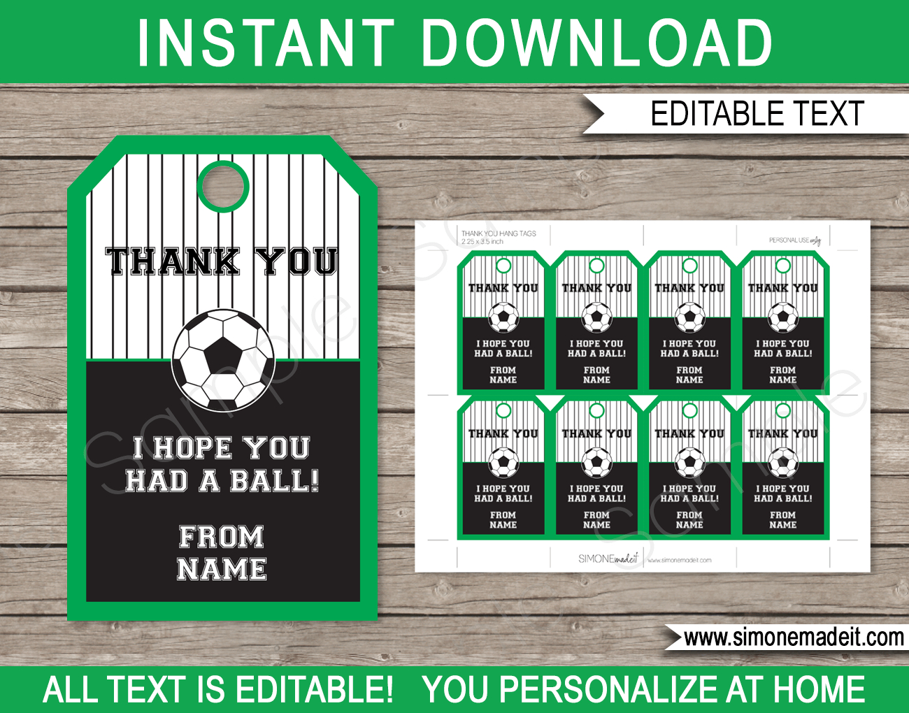 Soccer Party Favor Tags Template inside Free Printable Soccer Tags