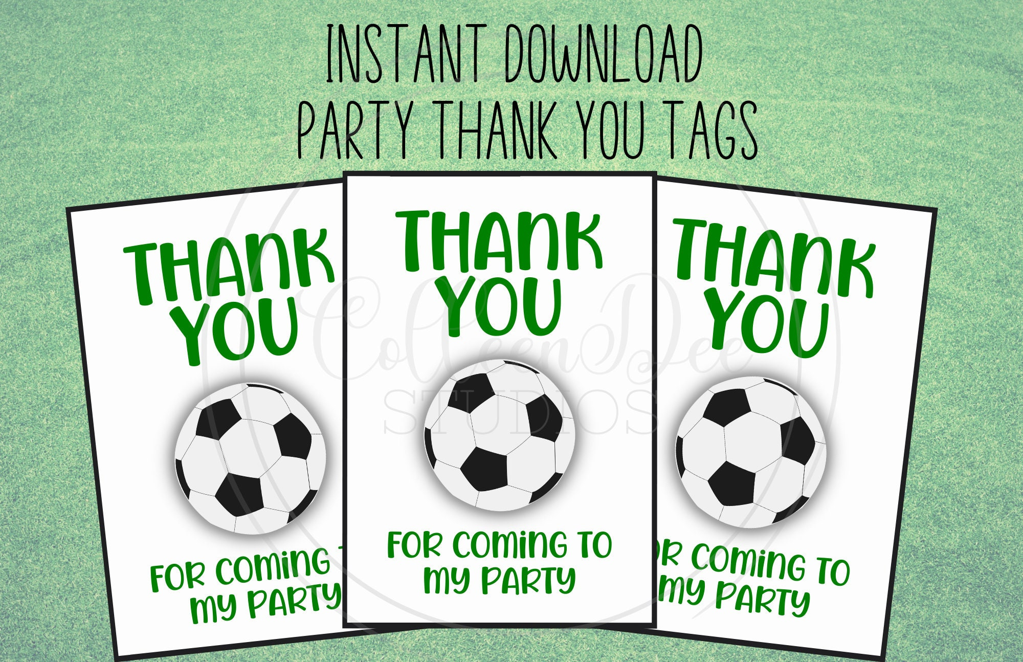 Soccer Thank You For Coming To My Party Printable Tag Thank You in Free Printable Soccer Tags