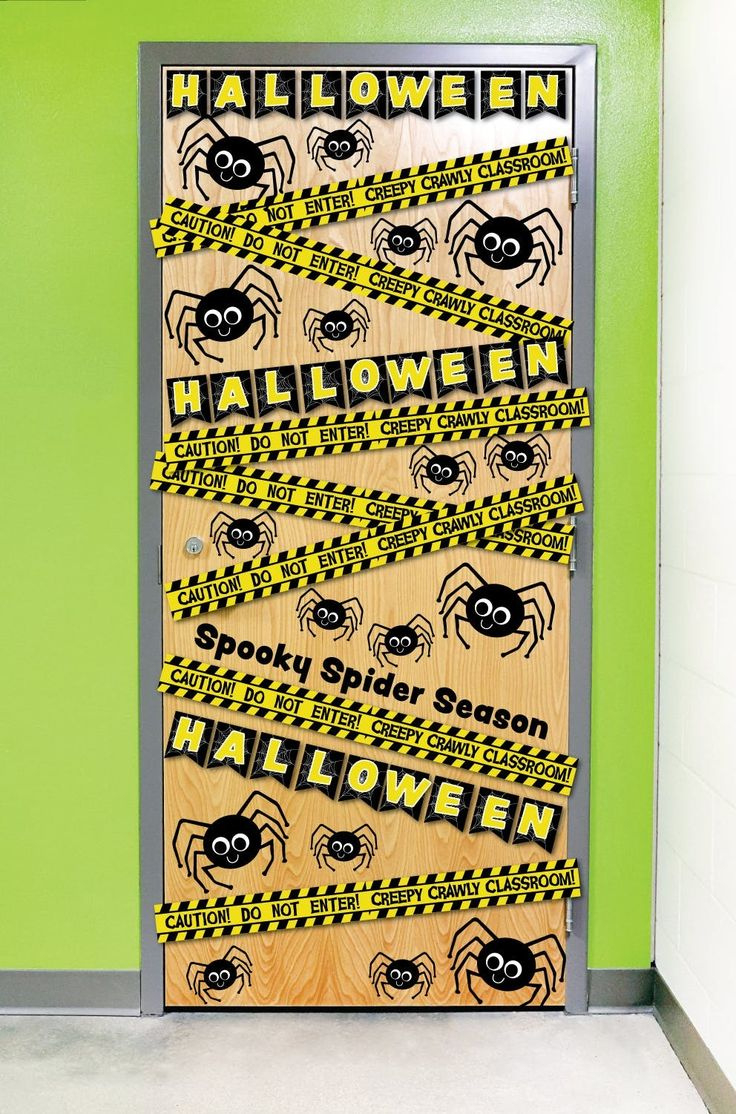 Spooky Halloween Classroom Door Kit Free Printable for Free Printable Halloween Door Decorations