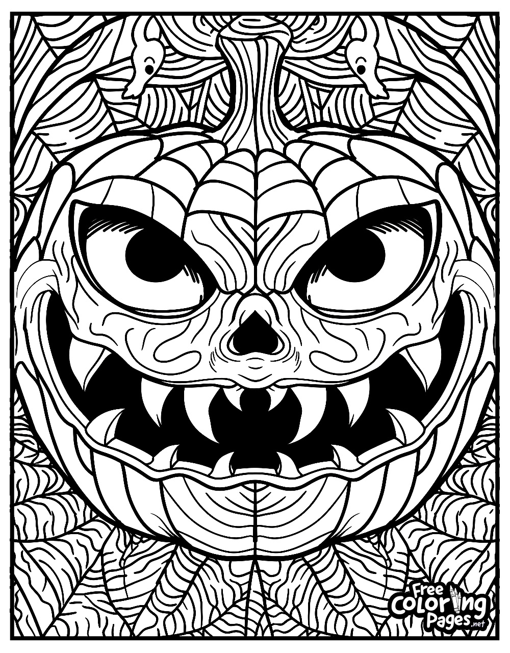 Spooky Halloween Coloring Pages - Free Coloring Pages inside Free Printable Halloween Coloring Pages For Adults