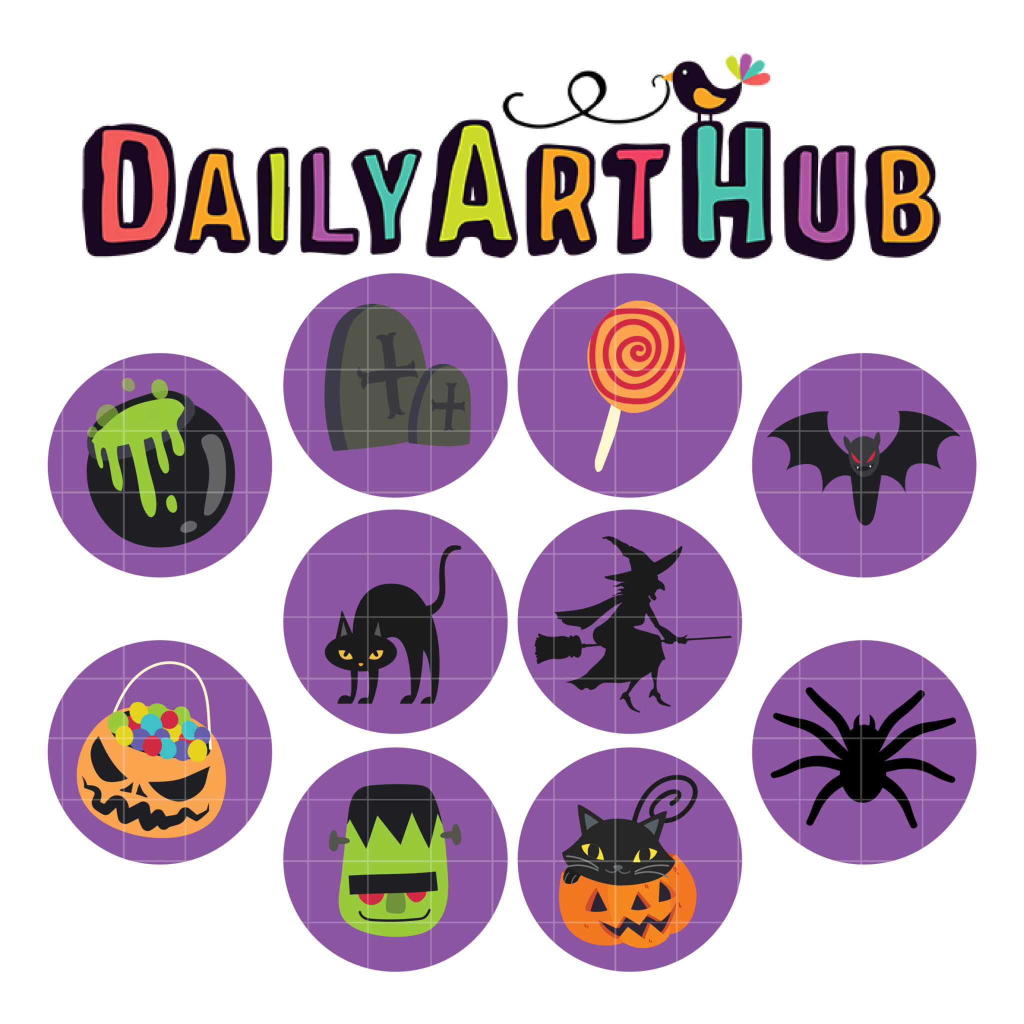 Spooky Halloween Icons Clip Art Set – Daily Art Hub // Graphics regarding Printable Halloween Icons