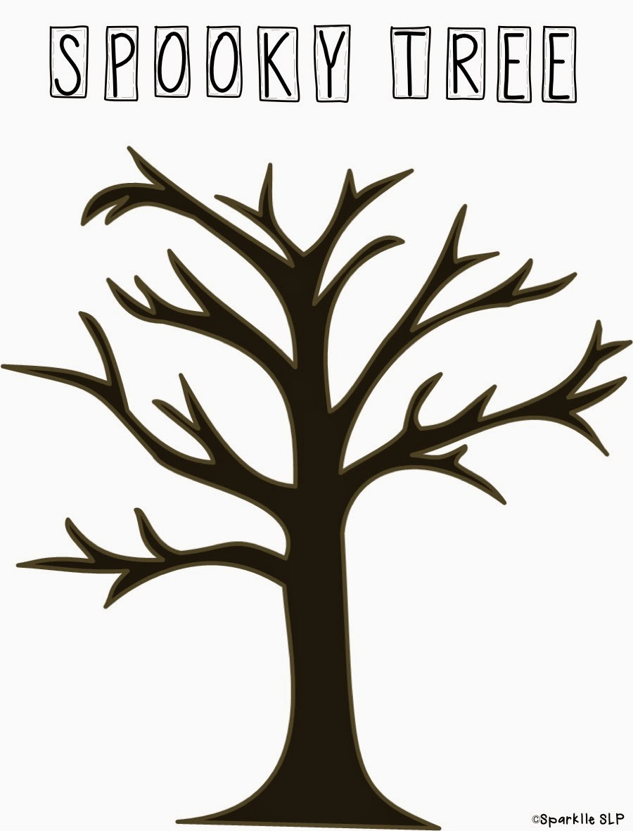 Spooky Tree Reinforcement Freebie! - Sparklle Slp within Printable Halloween Tree