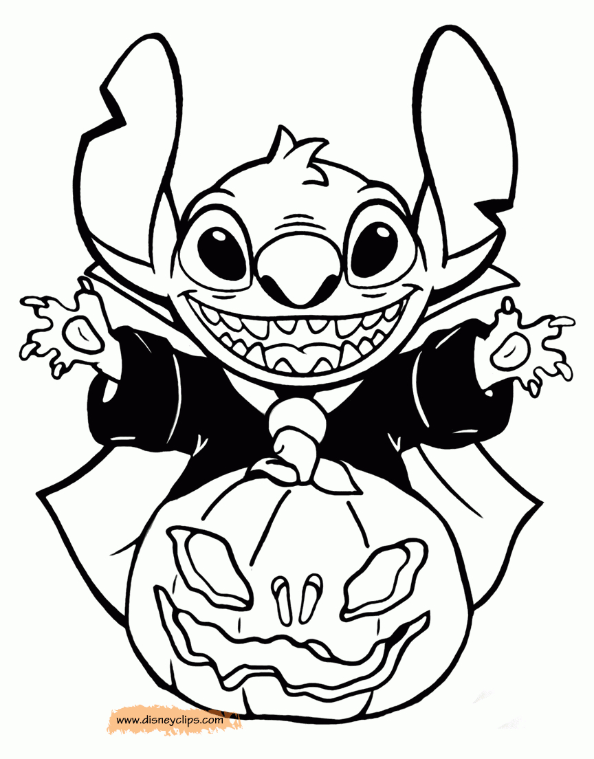 Stitch Halloween Coloring Pages | Disney Halloween Fun regarding Stitch Coloring Pages Printable Halloween