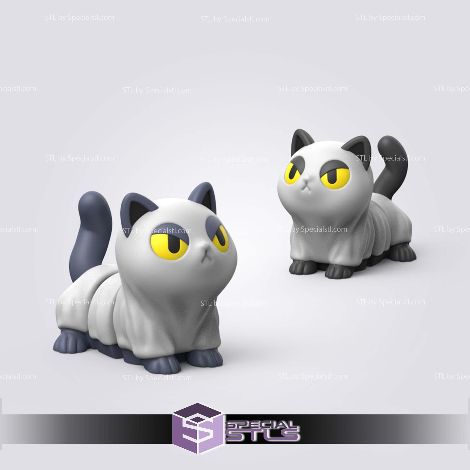 Super Basic Stl - Halloween Flexi Cat | Specialstl with regard to 3d Printable Halloween Cat