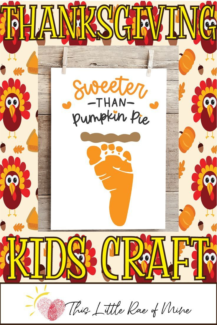 Sweeter Than Pumpkin Pie Footprint Art! within Sweeter Than Pumpkin Pie Printable