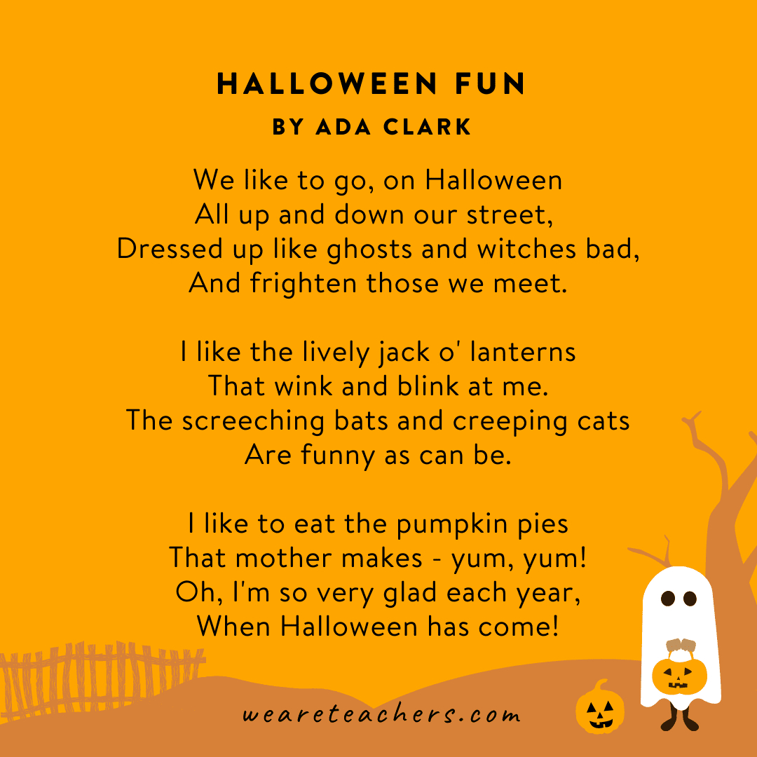 The Best Halloween Poems For Kids And Students Of All Ages intended for Printable Halloween Stories For 4th Graders