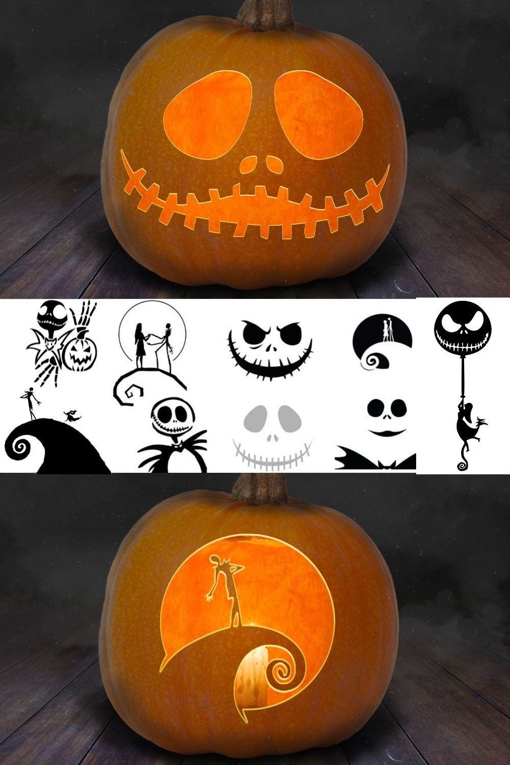 The Best Jack Skellington Pumpkin Carving And Painting Printables in Free Printable Jack And Sally Pumpkin Stencil