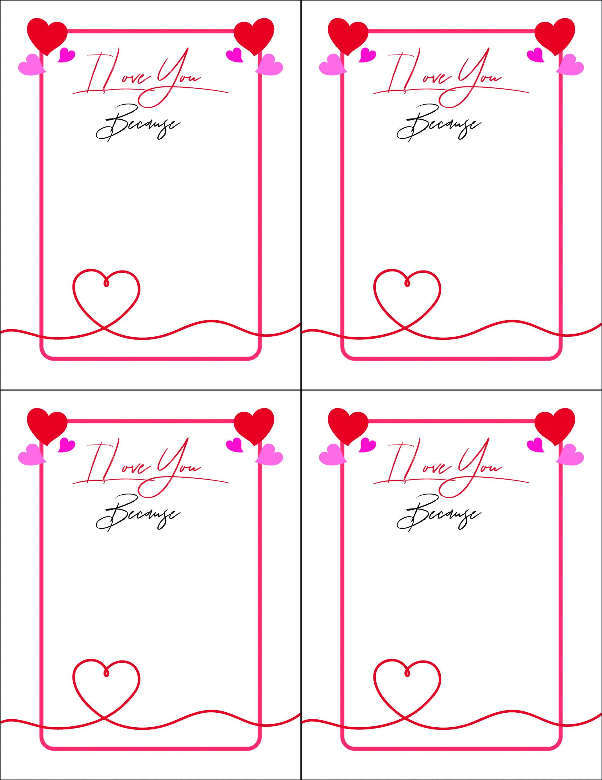 The I Love You Because Family Tradition..{Free Printable} - 24 with regard to I Love You Because Printable Template