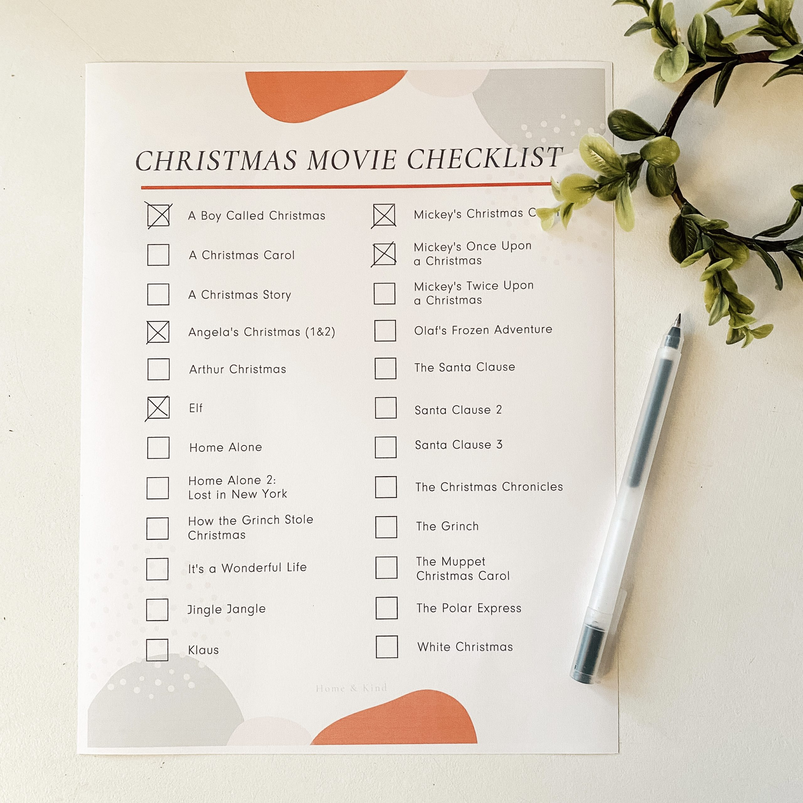 The Ultimate List Of Family Christmas Movies (Free Printable within Printable Christmas Movie List