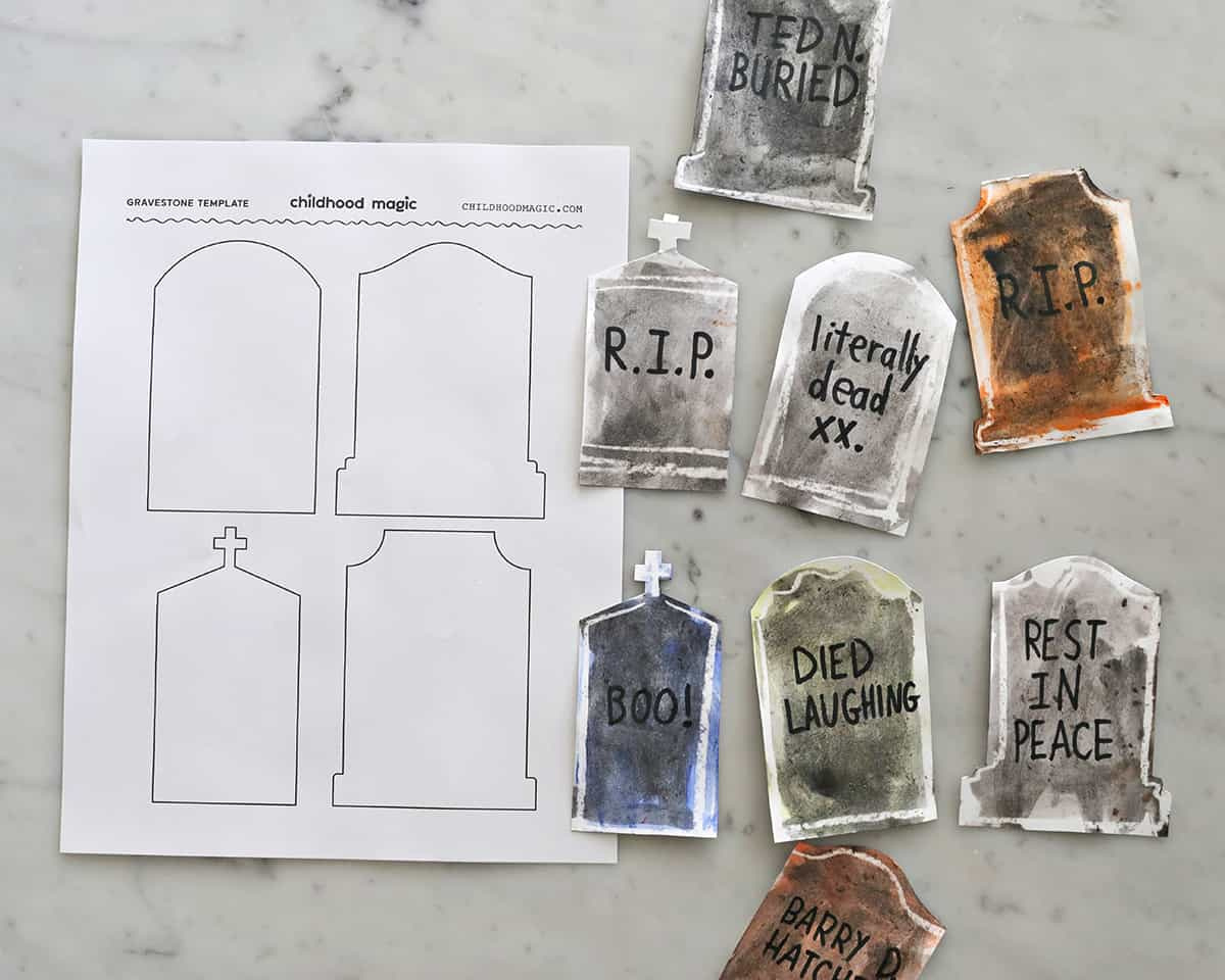 Tombstone Outline - for Printable Halloween Tombstones