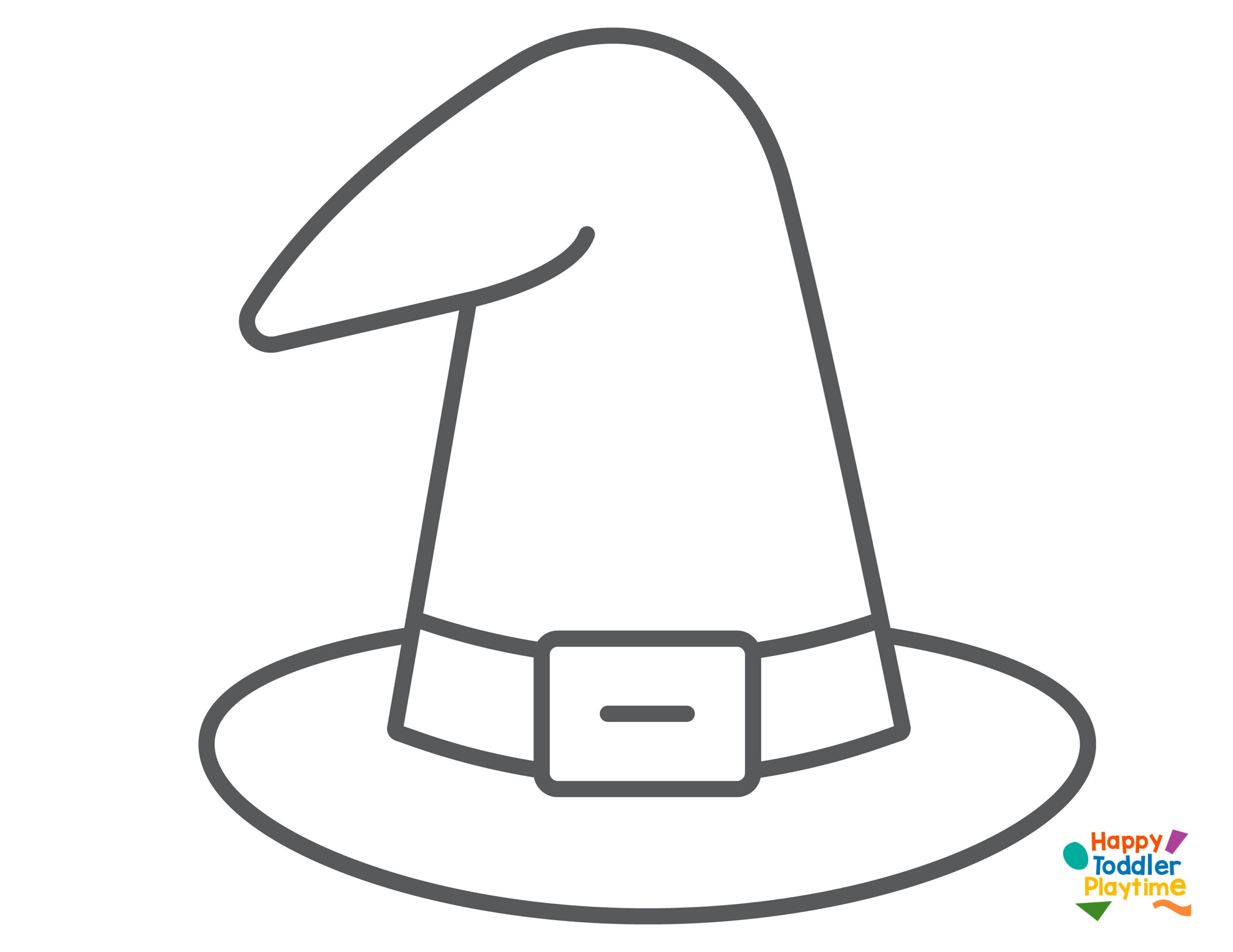 Torn Paper Witch Hat Craft With Free Printable - Happy Toddler inside Printable Halloween Witches Hat