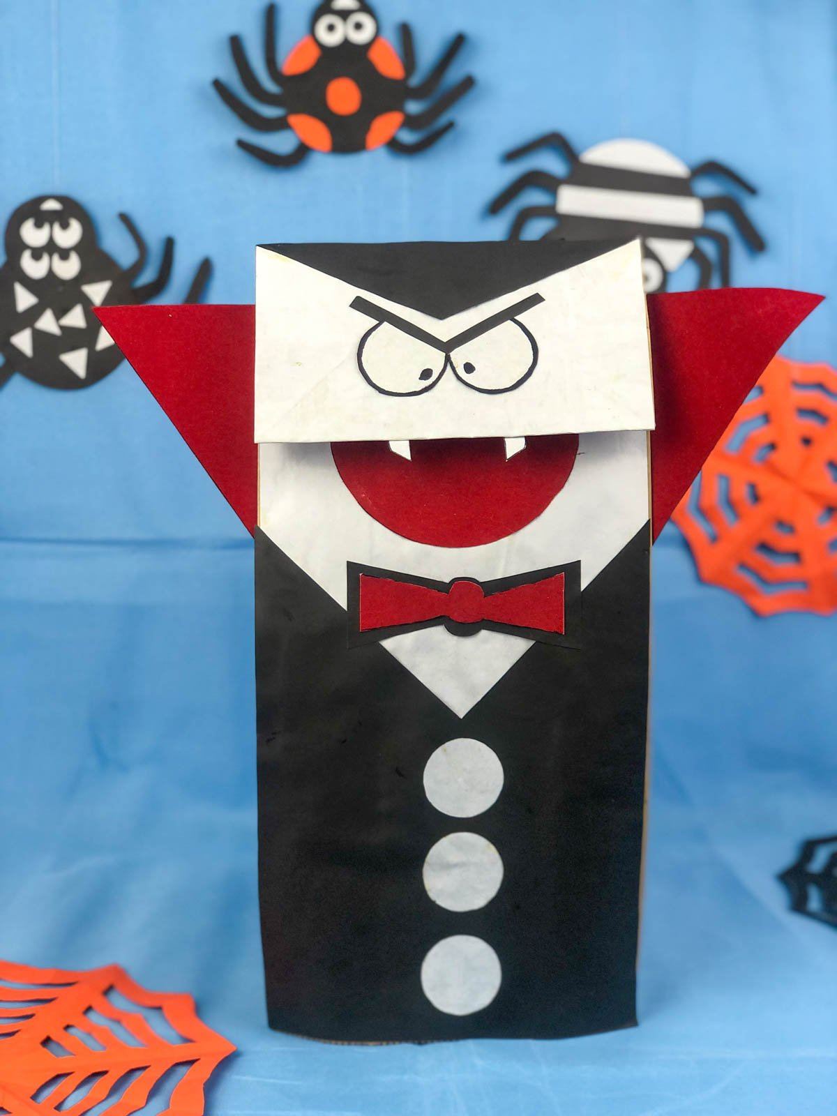 Vampire Paper Bag Halloween Craft For Kids - Play Party Plan regarding Printable Halloween Paper Bag Crafts
