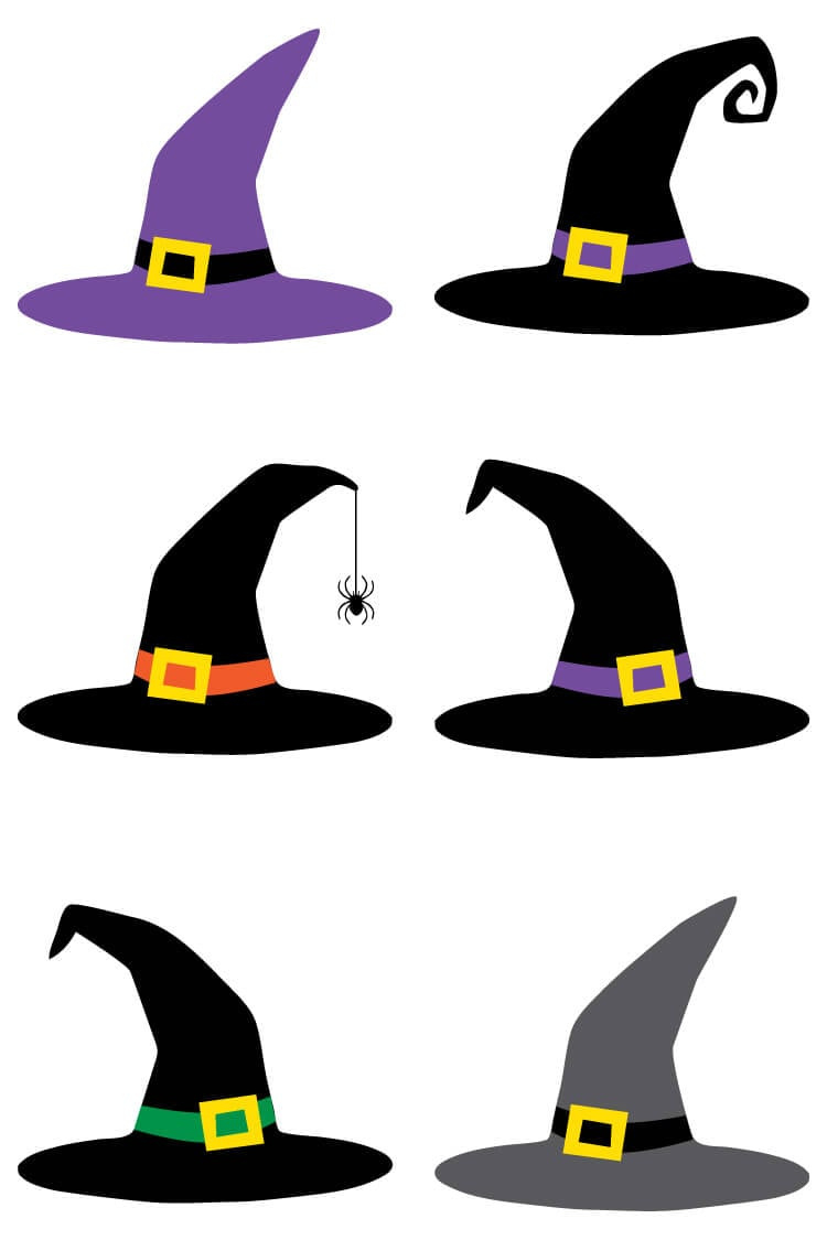 Witch Hat Cut Files + Clip Art - Hey, Let&amp;#039;S Make Stuff regarding Printable Halloween Hats