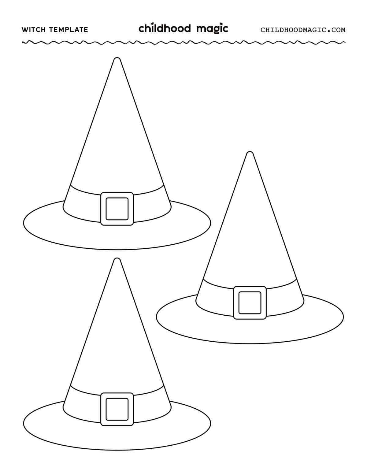 Witch Template- Free Printable Witch, Hat And Cauldron - Childhood intended for Printable Halloween Witches Hat