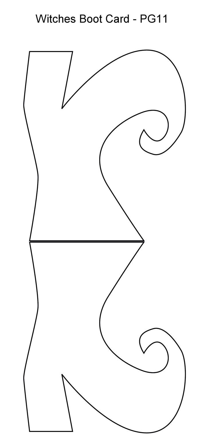 Witch&#039;S Boot Card Template I Made: for Printable Witch Shoe Template