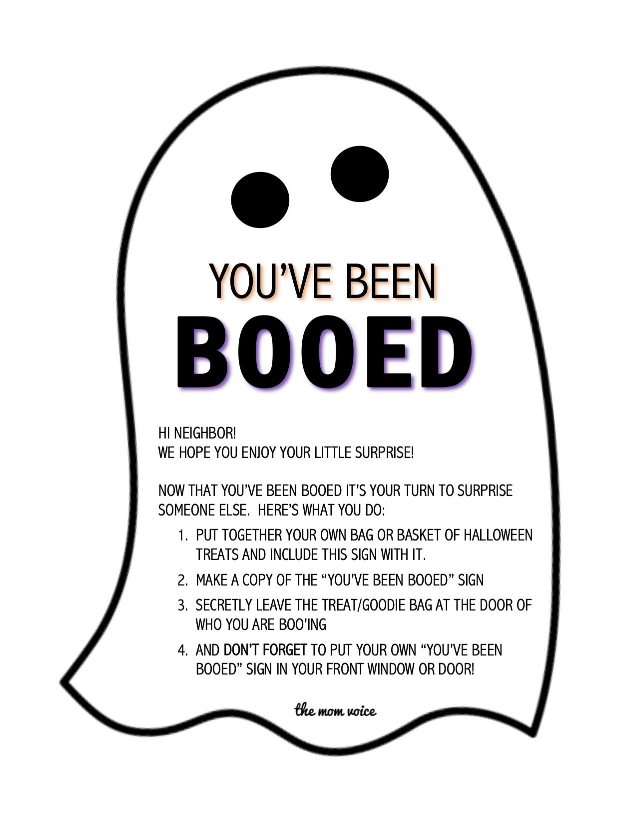 You&amp;#039;Ve Been Booed Free Download | The Mom Voice regarding Halloween You&amp;amp;#039;ve Been Booed Printable
