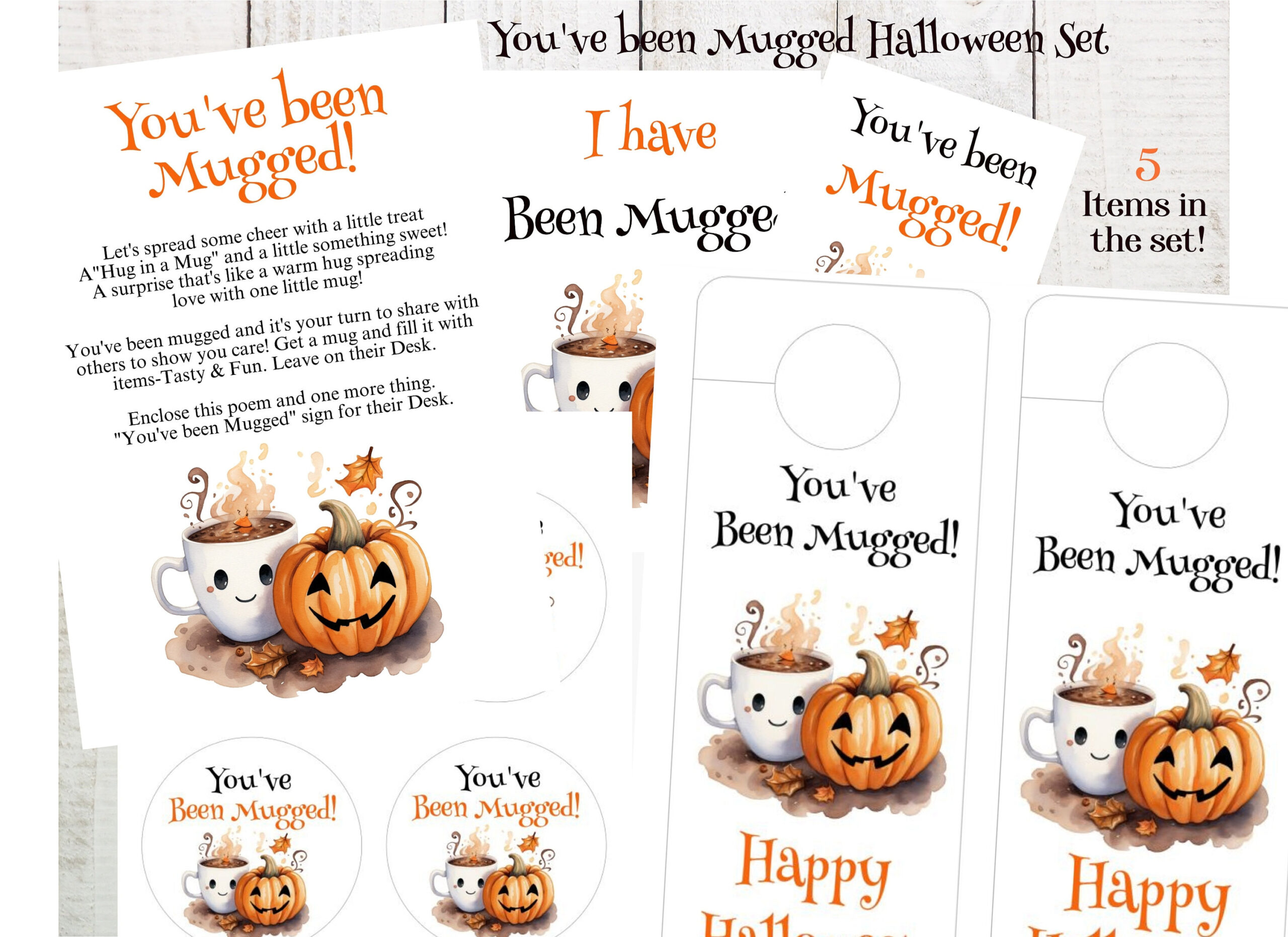 You&amp;#039;Ve Been Mugged Halloween Game: Printable Gift Tags (Instant within You&amp;amp;#039;ve Been Mugged Free Printable Halloween
