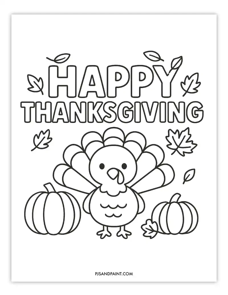 10 Free Printable Thanksgiving Coloring Pages - Pjs And Paint inside Crayola Thanksgiving Coloring Pages Printable