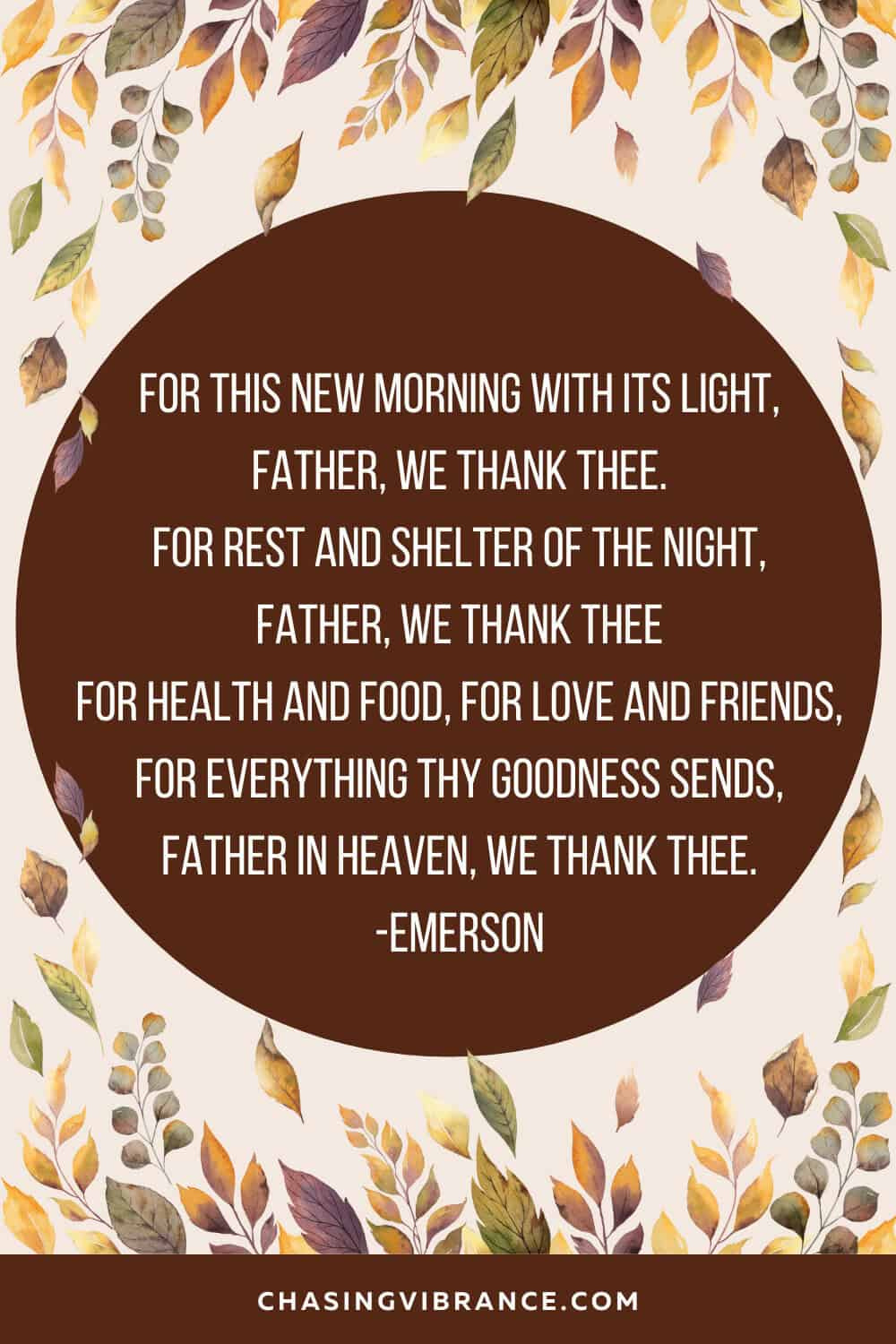15 Christian Thanksgiving Day Poems And Prayers - Chasing Vibrance with Emerson Thanksgiving Poem