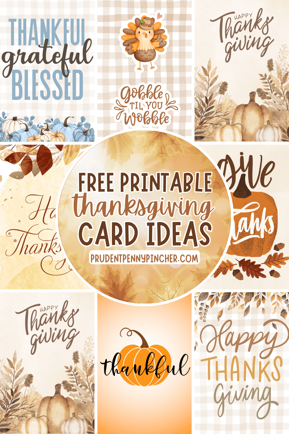 15 Free Printable Thanksgiving Cards - Prudent Penny Pincher for Free Thanksgiving Day Cards Printable