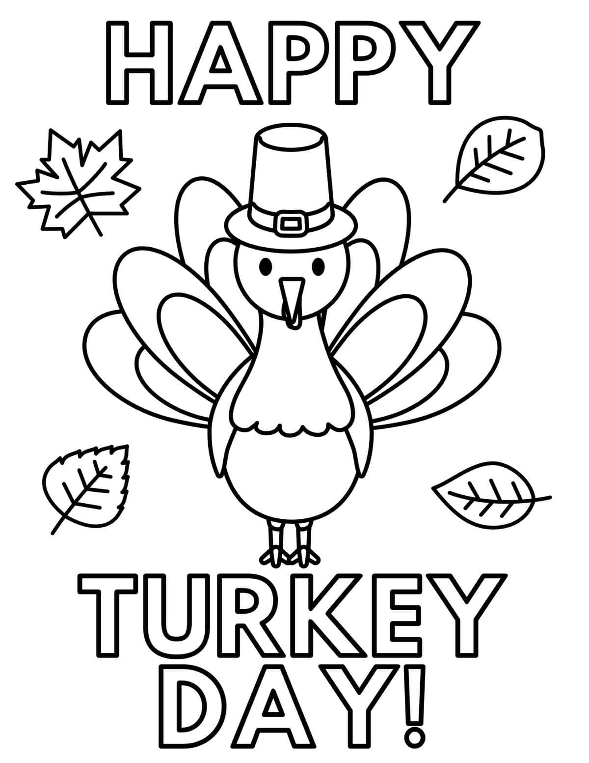 30 Free Thanksgiving Turkey Coloring Pages For Kids - Prudent pertaining to Printable Happy Thanksgiving Turkey