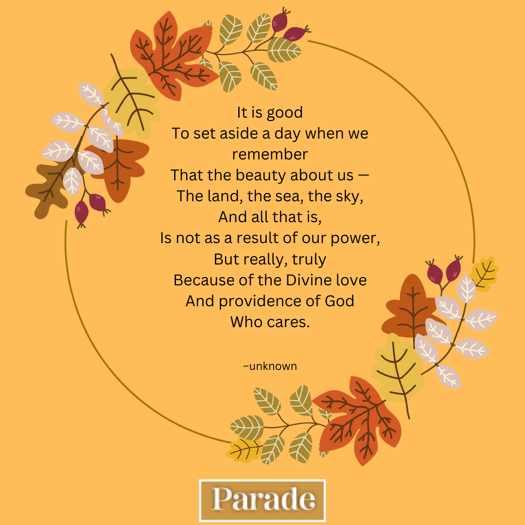 30 Thanksgiving Poems To Read At The Table - Parade regarding Thanksgiving Poems By Famous Poets