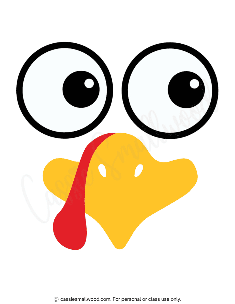 31 Cutest Turkey Templates - Cassie Smallwood intended for Free Printable Turkey Head Template