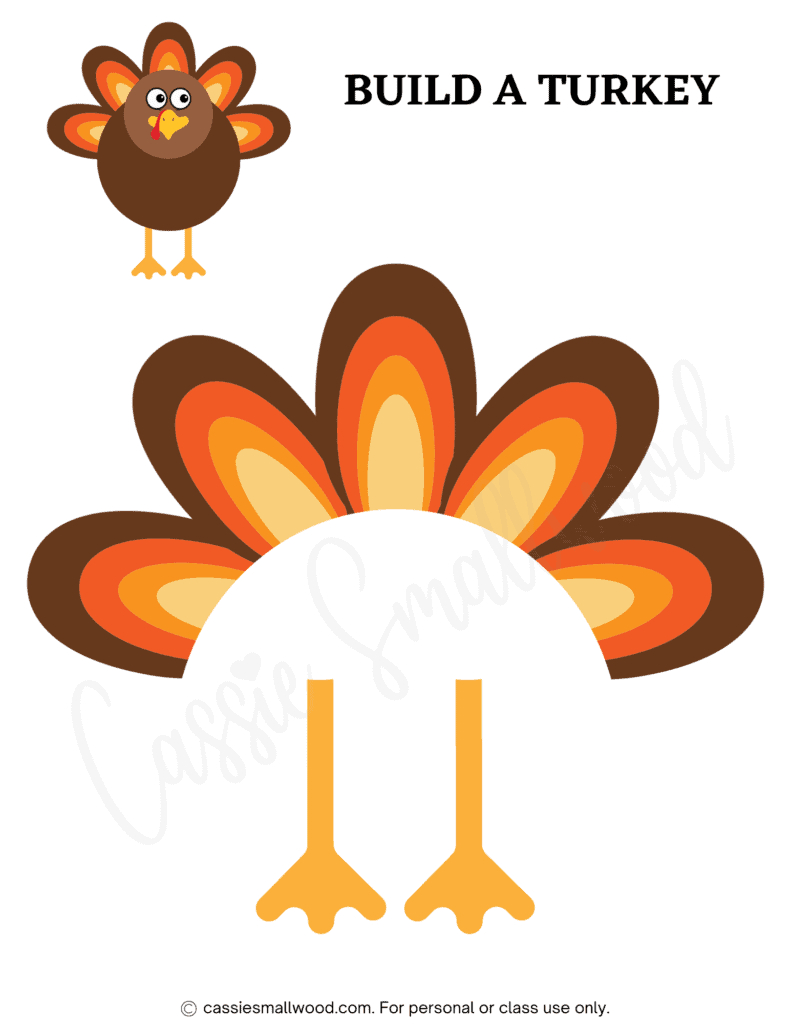 31 Cutest Turkey Templates - Cassie Smallwood with Free Printable Turkey Feet Template