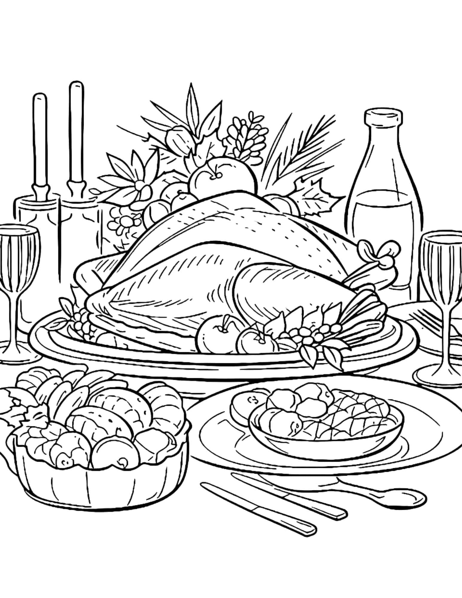 32 Thanksgiving Coloring Pages For Kids And Adults - Our Mindful Life pertaining to Free Printable Thanksgiving Food Coloring Pages