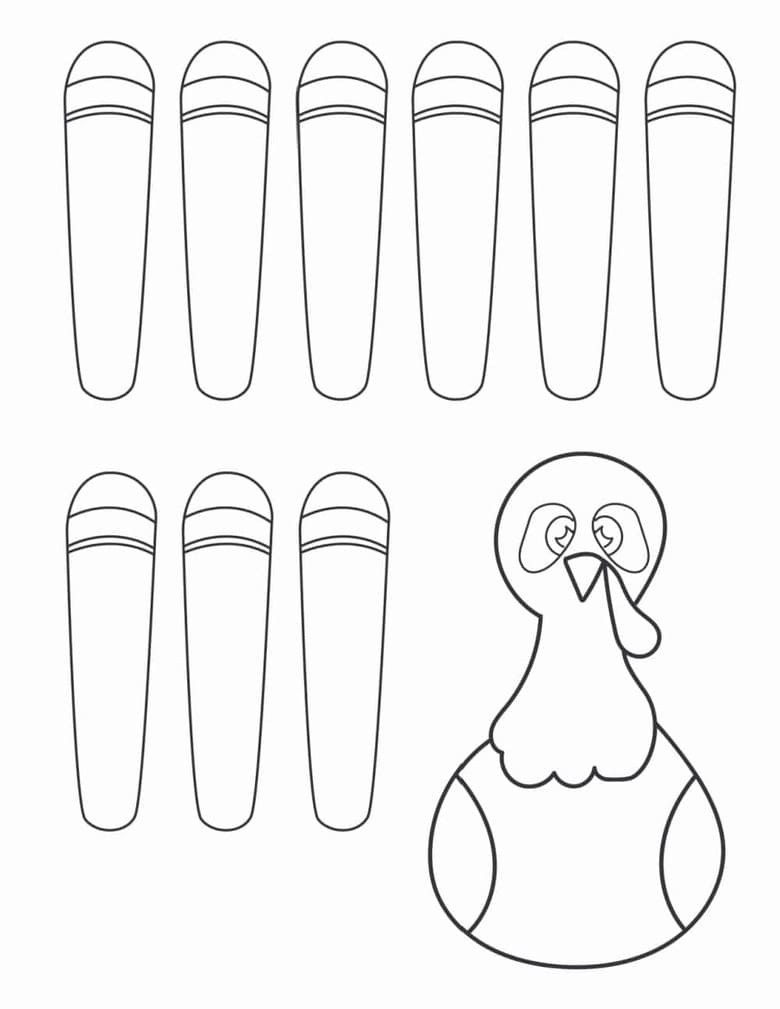 4 Free Turkey Template Printables within Turkey Body Template Free Printable