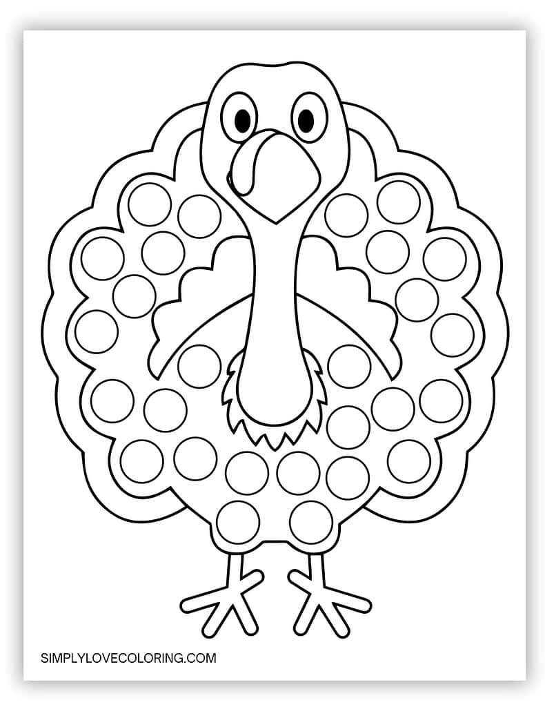 44 Thanksgiving Printables (Free Pdf Activities For Kids) – Simply inside Dot to Dot Turkey Printable Free