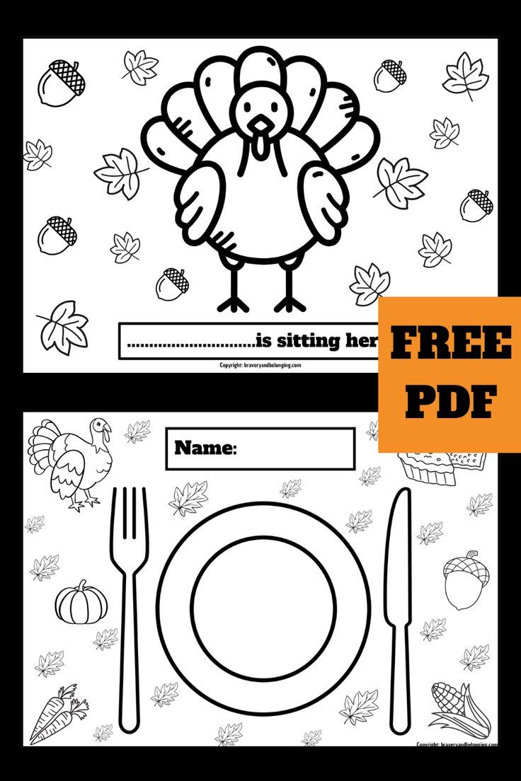 5 Free Thanksgiving Placemats Kids Will Love! pertaining to Thanksgiving Coloring Placemats Printables
