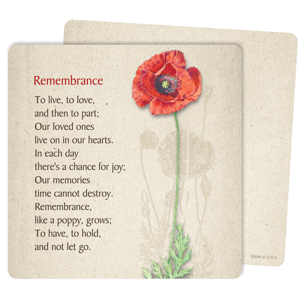 5&amp;quot; X 5&amp;quot; Red Poppy Pmc Mini-Album, Remembrance Poem in Red Poppy Veterans Day Poem