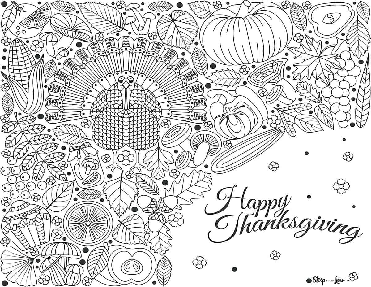 50+ Thanksgiving Coloring Pages | Skip To My Lou pertaining to Free Printable Adult Thanksgiving Coloring Pages