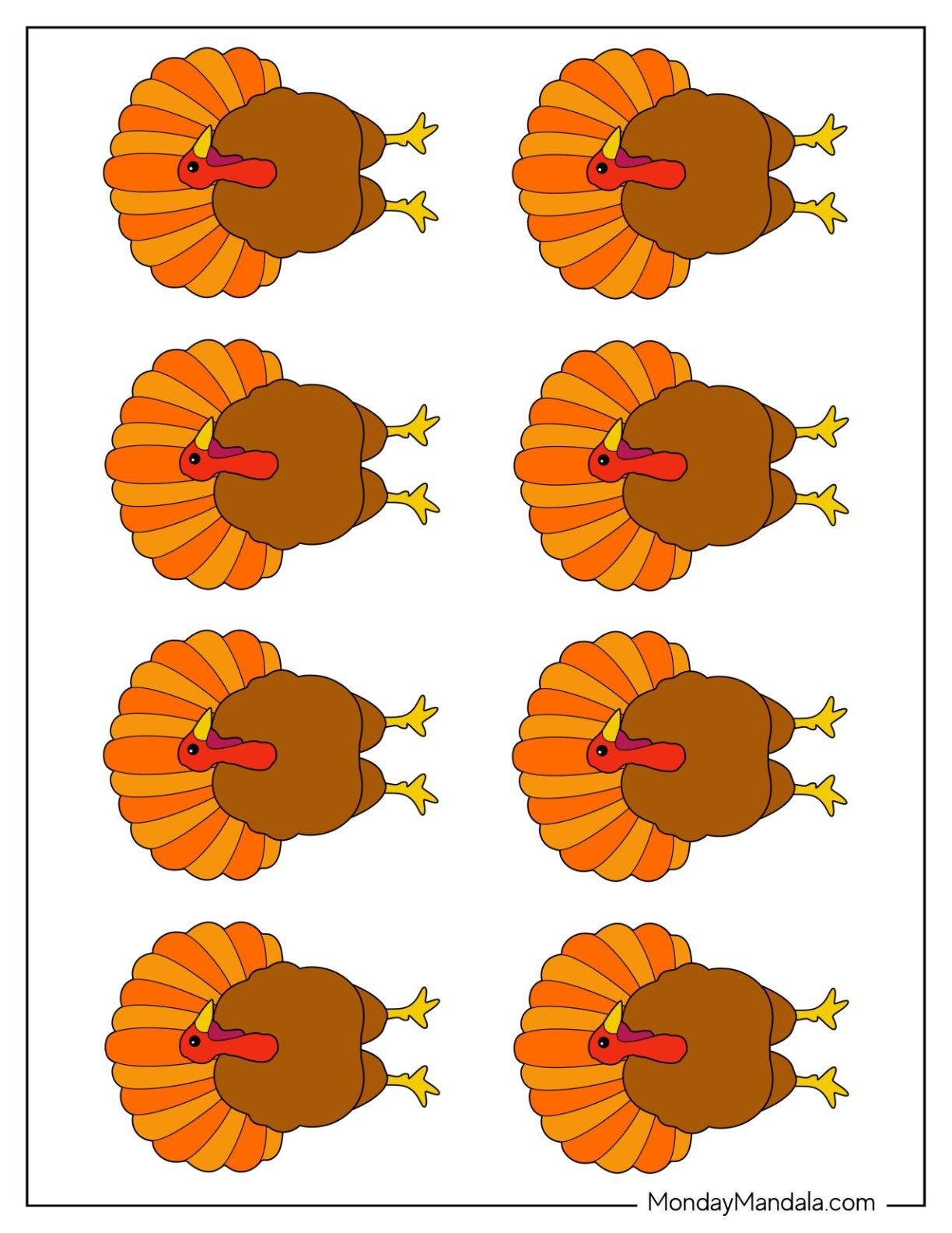 62 Turkey Templates (Free Pdf Printables) with Turkey Template Printable Free Download