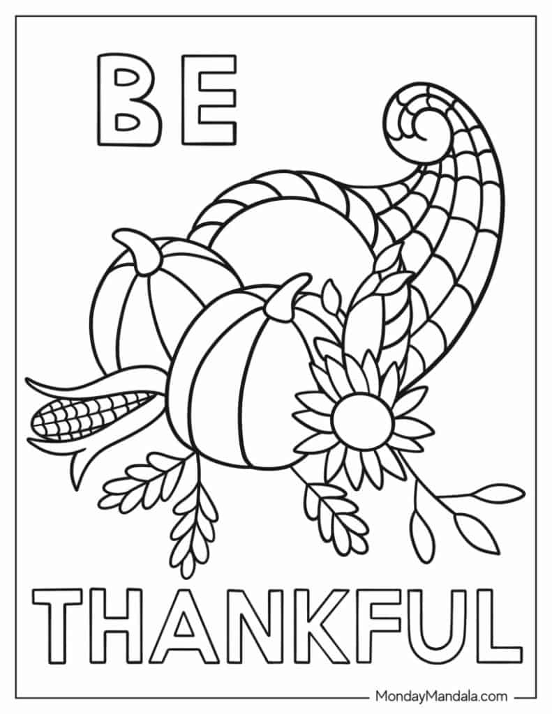 67 Thanksgiving Coloring Pages (Free Pdf Printables) intended for Printable Color Pages Thanksgiving