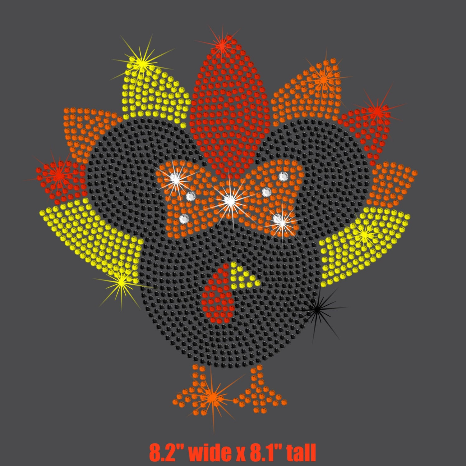 8.2&amp;quot; Minnie Mouse Turkey Iron On Rhinestone Transfer Applique Bling  Thanksgiving Patch inside Printable Minnie Mouse Turkey Disguise