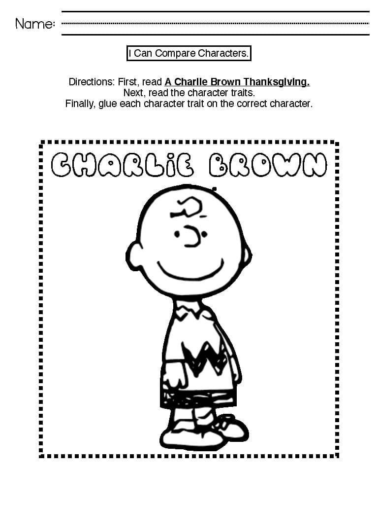 A Charlie Brown Thanksgiving Story Pack - Sequencing, Characters intended for A Charlie Brown Thanksgiving Math Worksheet Answers
