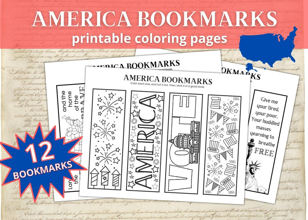 America Printable Bookmarks / Veterans Day Coloring Pages pertaining to Veterans Day Bookmarks Printable