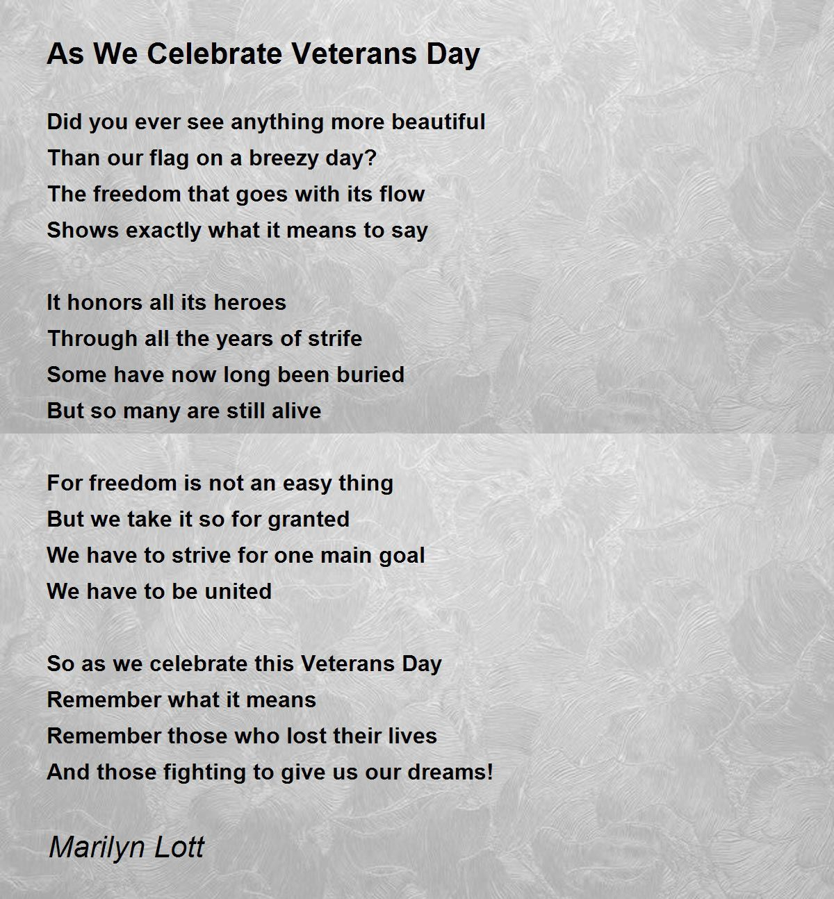 As We Celebrate Veterans Day - As We Celebrate Veterans Day Poem with regard to Easy Veterans Day Poems