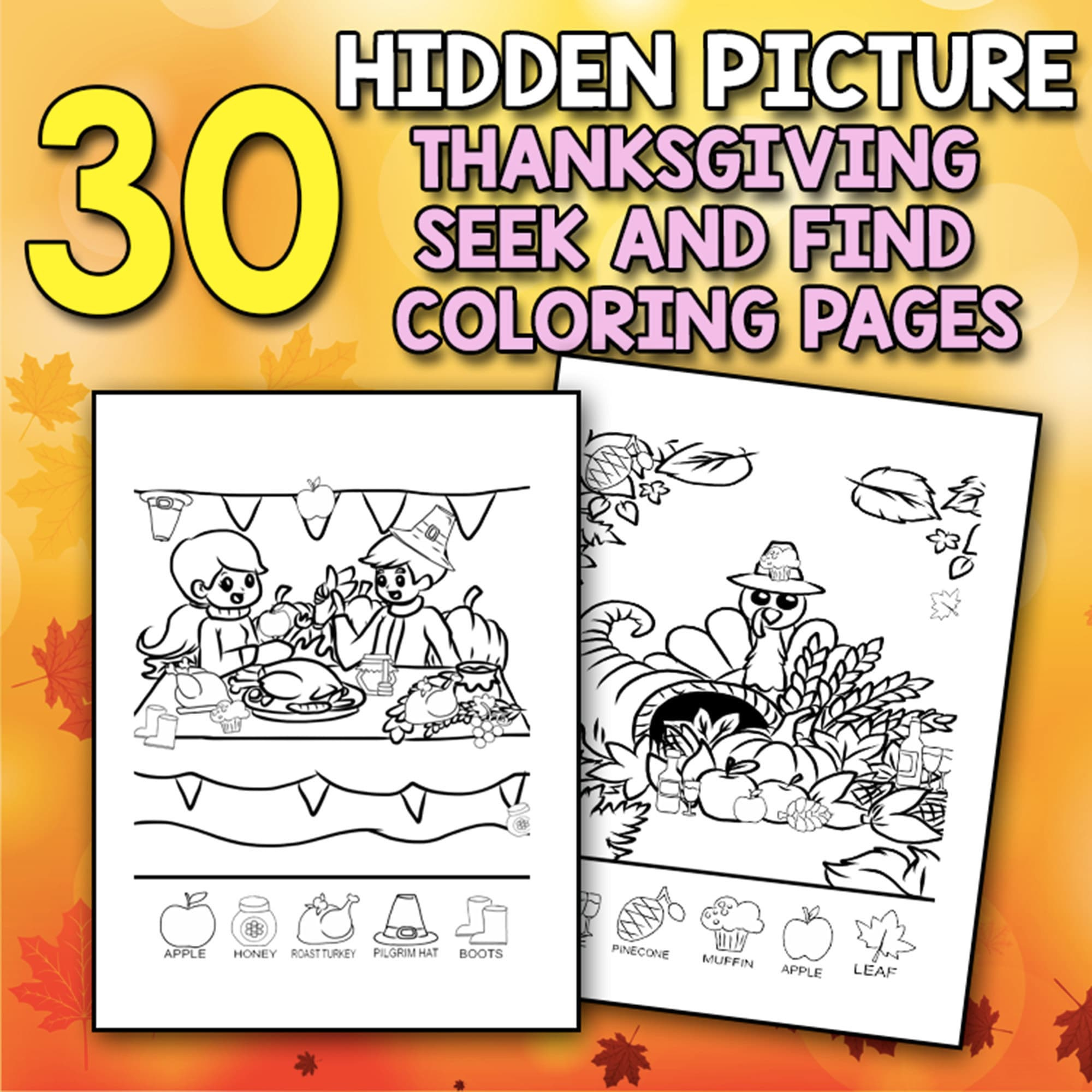 Best Value Hidden Picture Thanksgiving Hunt Seek And Find Activity intended for Thanksgiving Printable Hidden Pictures