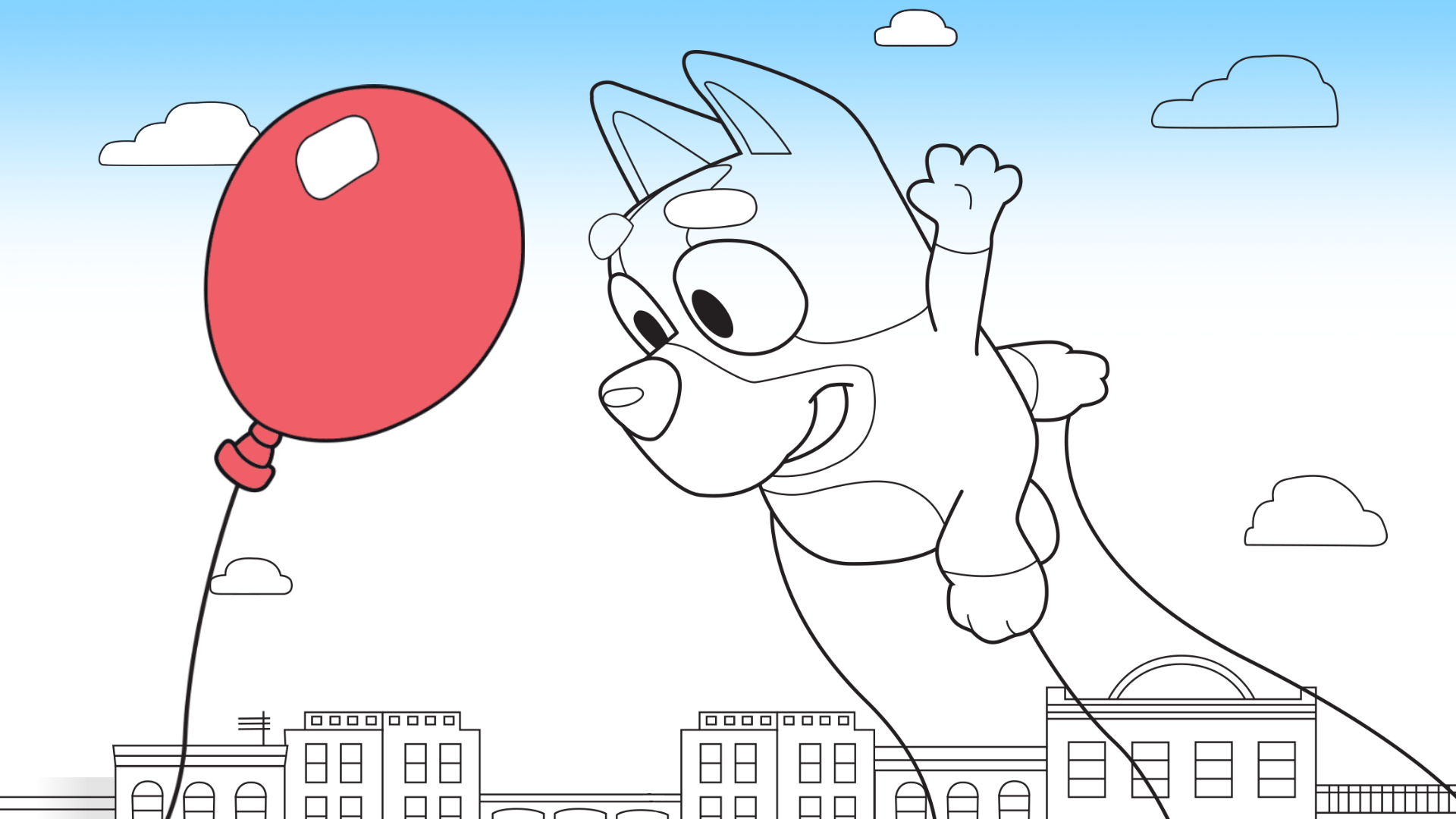 Bluey At Macy&amp;#039;S Parade Colouring Sheet - Bluey Official Website for Macy&amp;amp;#039;s Thanksgiving Day Parade Printables