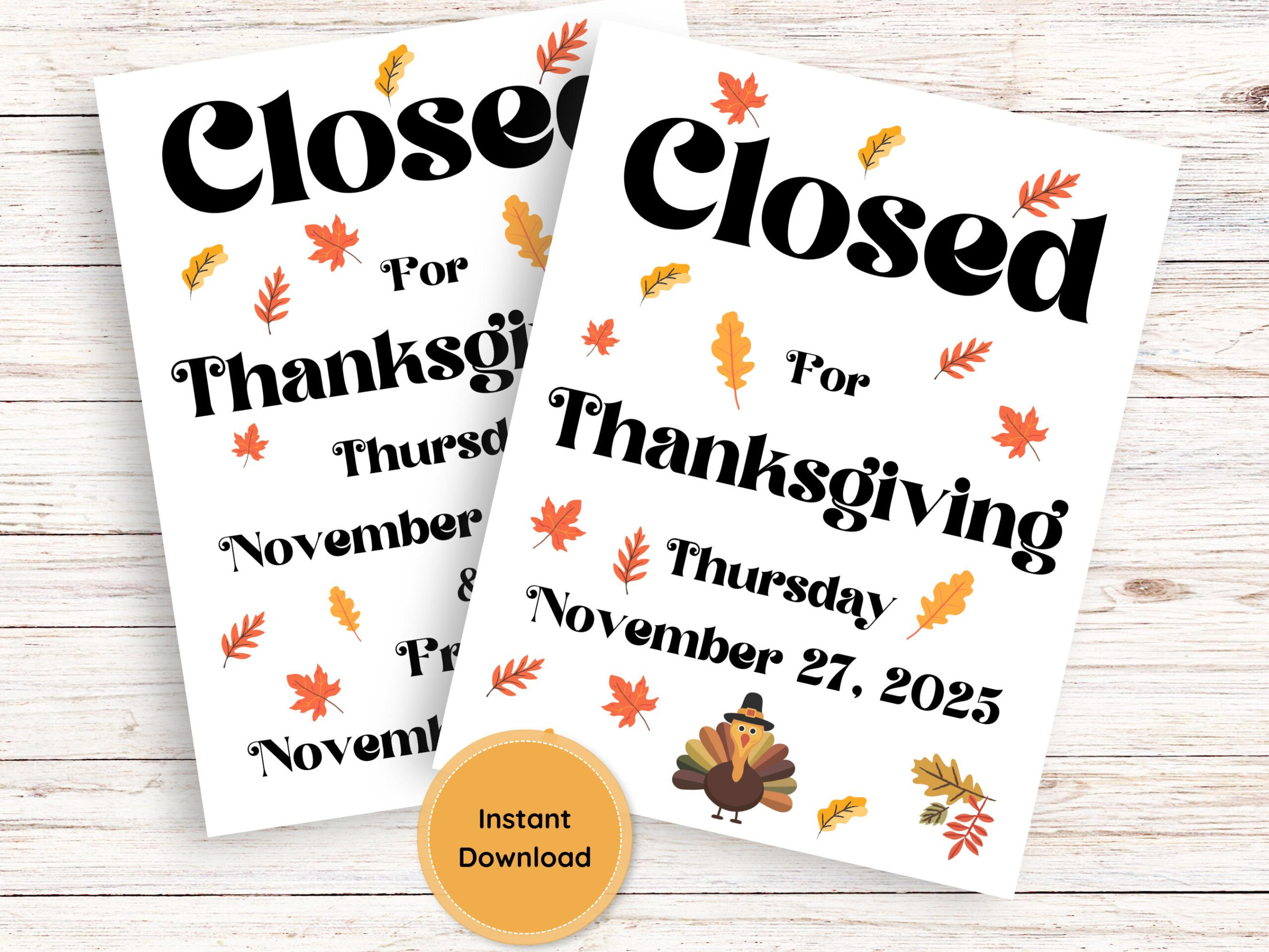 Closed For Thanksgiving Sign Printable Closed For Black Friday with Closed For Thanksgiving 2025 Sign Printable