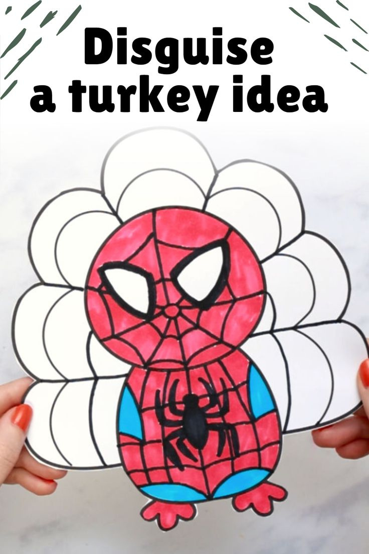 Cool Turkey In Disguise Idea in Free Printable Spiderman Turkey Disguise Template